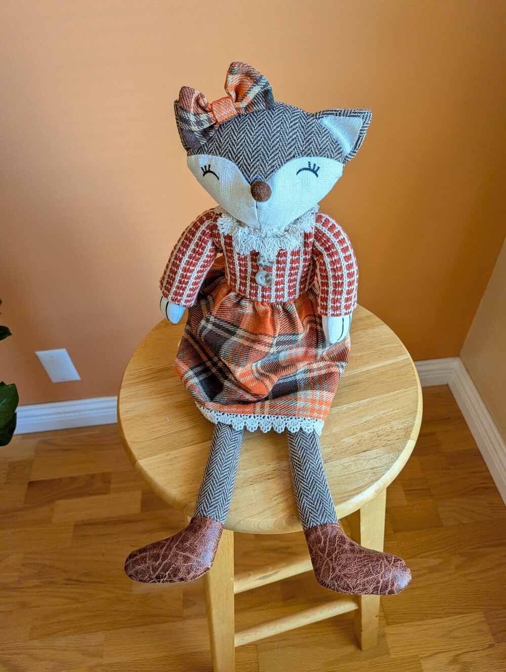 Fox Fall Decor Weighted Shelf Sitter